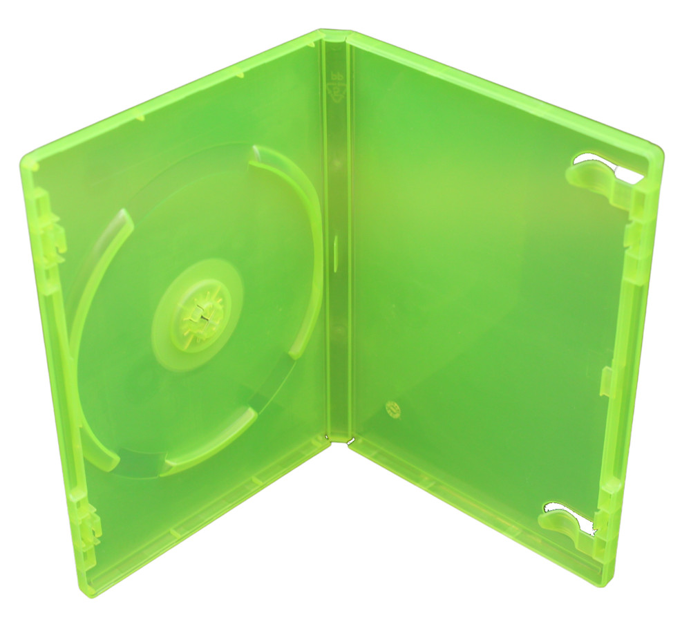 Microsoft XBOX 360 Translucent Green 14mm Replacement Video Game Cases 5 Pack