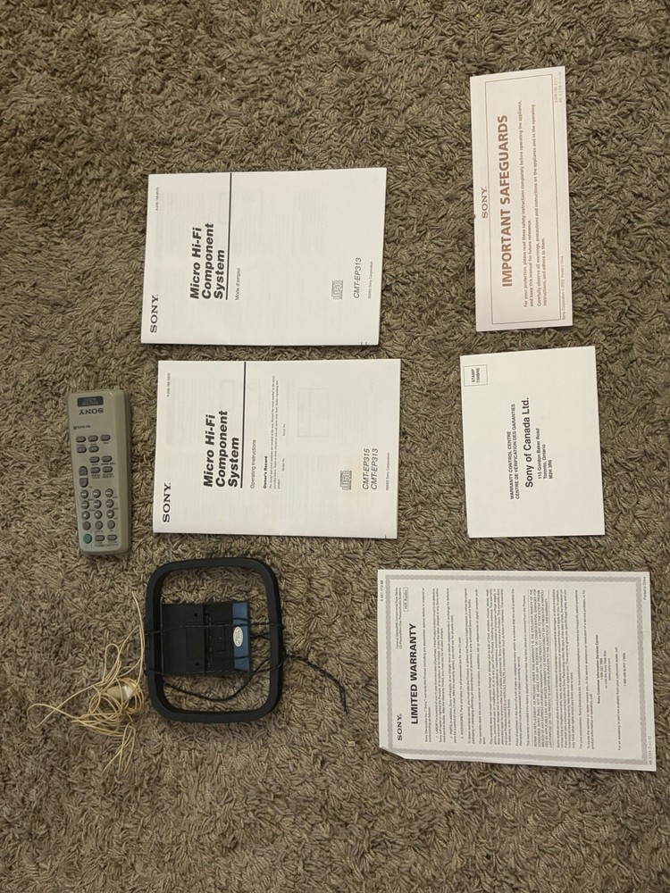 Sony Compact Disc Deck Receiver HCD-EP313 w Speakers + Extras *Read Decription*