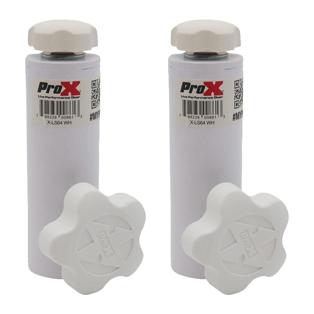 ProX X-LS64WH 1 3/8" Single Stud Lighting M8 Mount White 2-Pack
