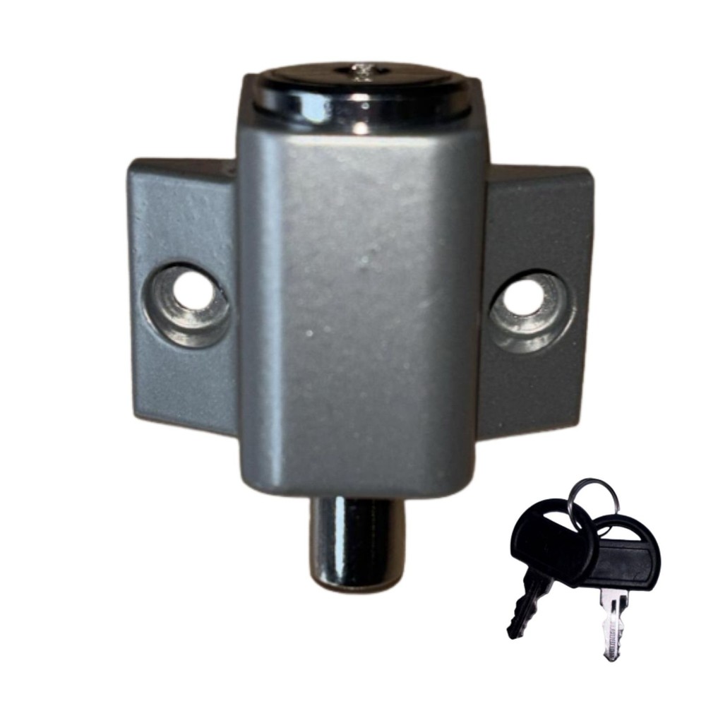 TradeBase Mini Push Lock Window | Door | Silver Grey