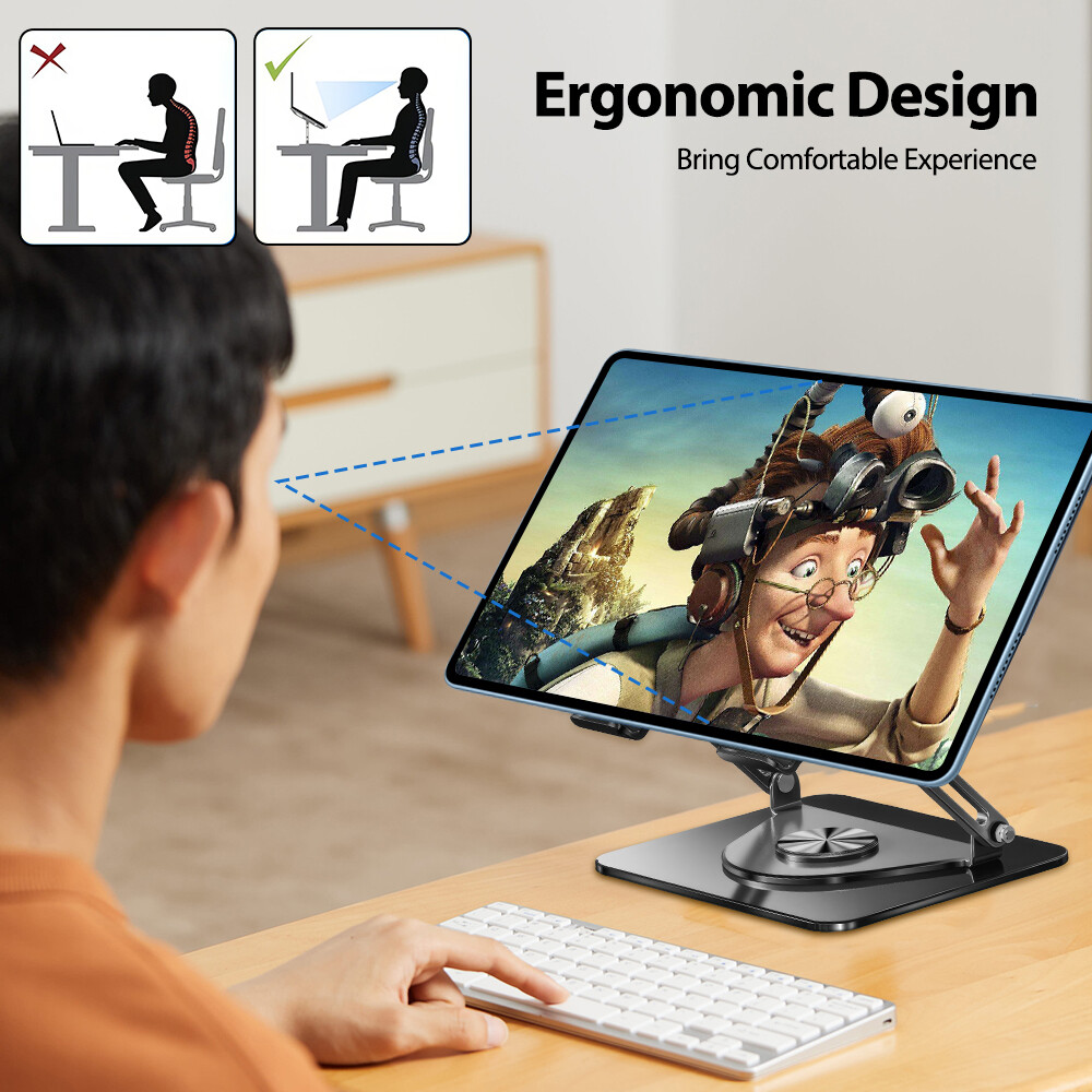 Adjustable Foldable Laptop Stand Aluminum Notebook Riser Computer Holder Desk