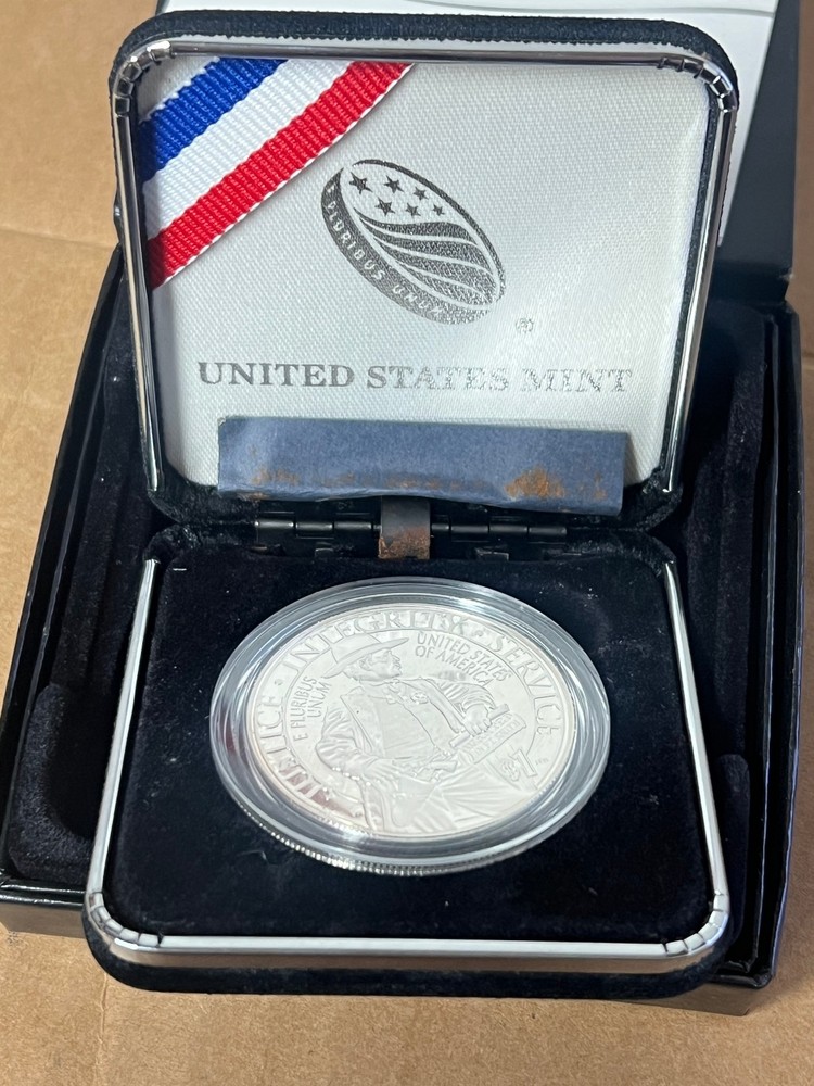 2015 P US Marshall Service US Mint Commerative Proof Silver Dollar Box & COA