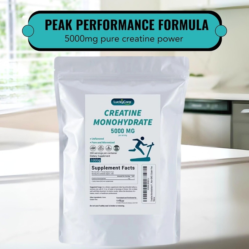 Pure Creatine Monohydrate 2.2lbs - Powder Micronized 200 Servings 5g Per Serving