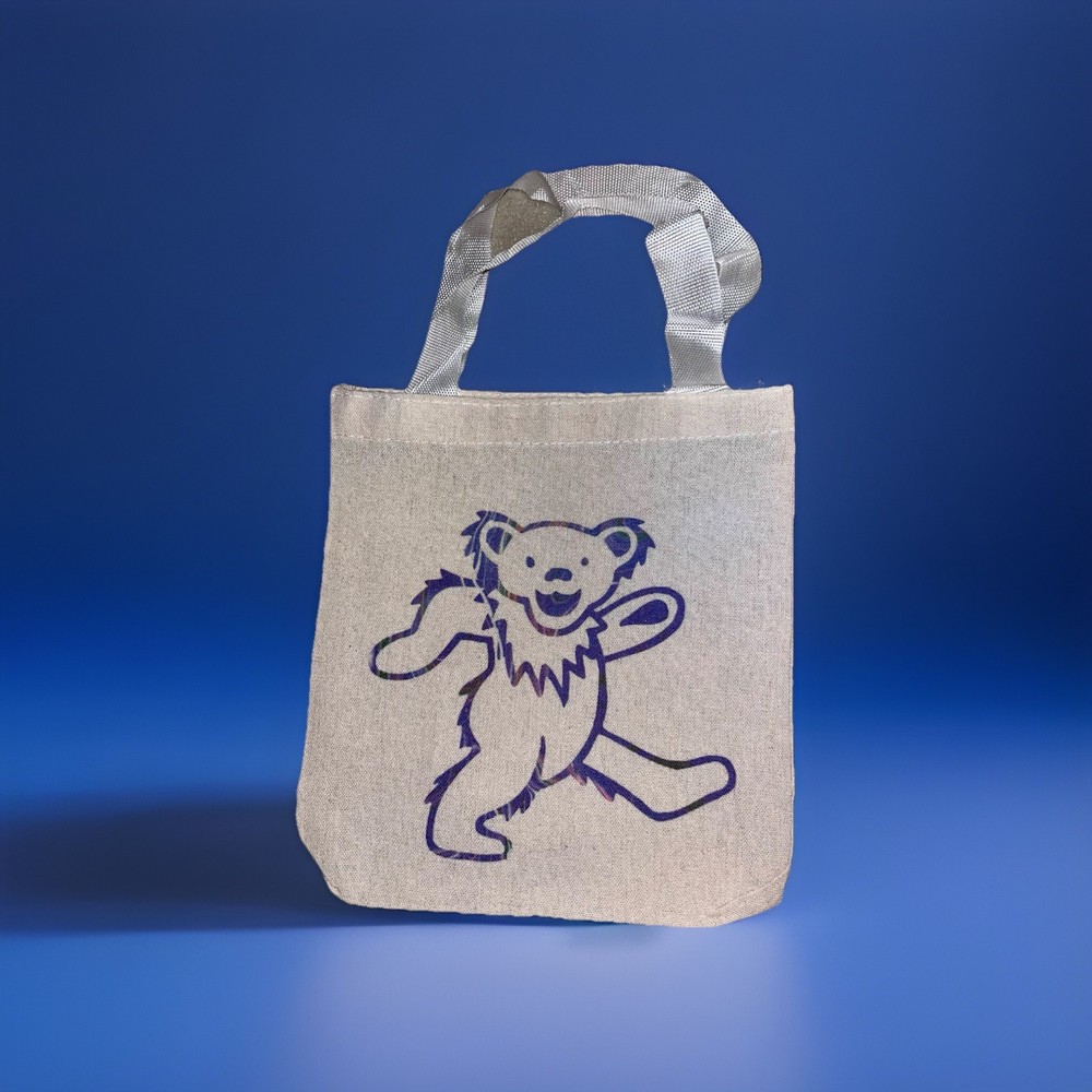 Handmade Grateful Dead Dancing Bear Canvas Bag