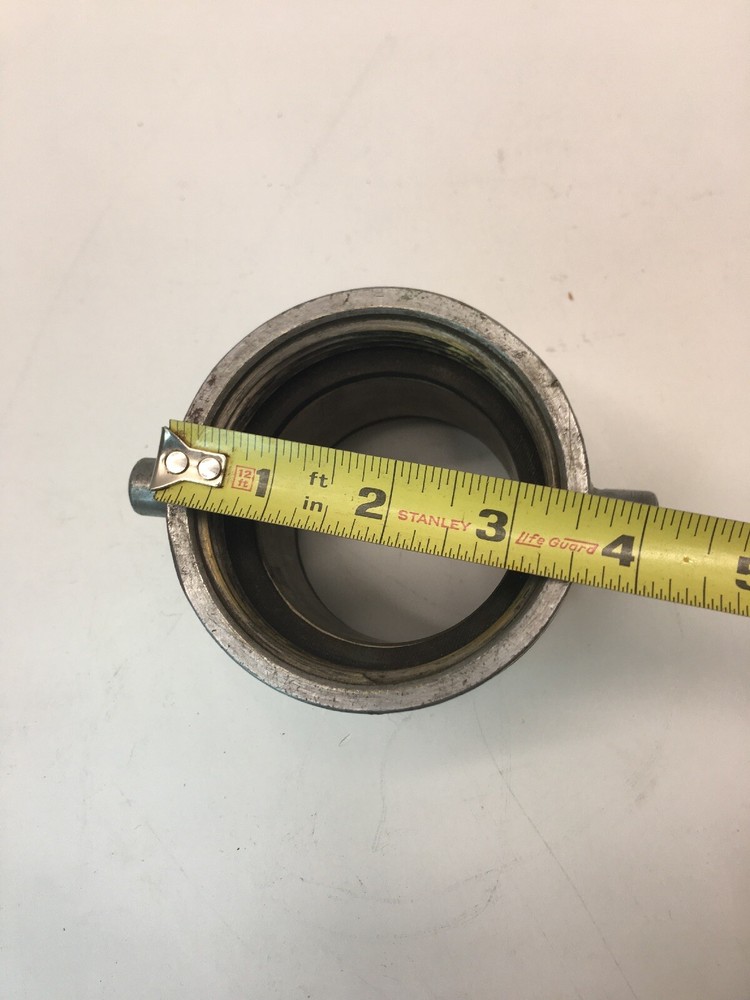 JAMES JONES CO. 2 1/2” FIRE HOSE COUPLING SOLID BRASS CROME CODING ATTACHMENT