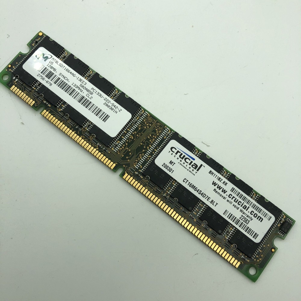 128MB PC133 168 PIN DIMM SDRAM MEMORY MODULES 128 Megabyte 16x64 PC-133 Non-ECC