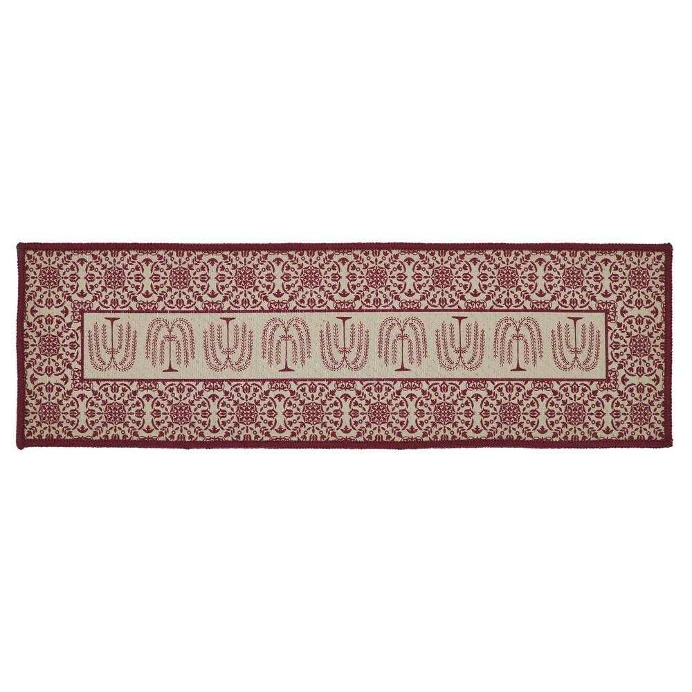 New Primitive Farmhouse RED WILLOW TREE TABLE RUNNER Topper 27"