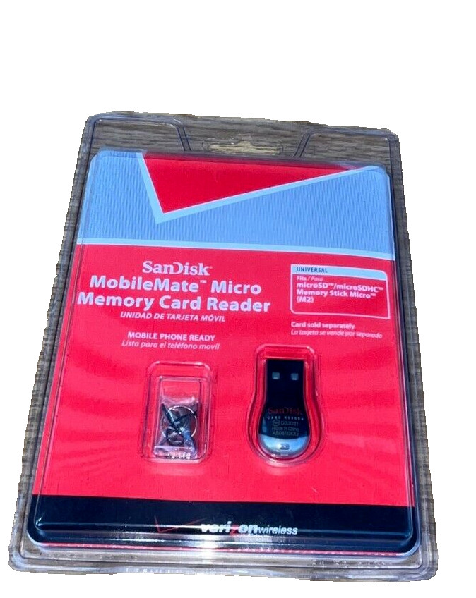 SanDisk MobileMate Micro Memory Card Reader SSDR-121S-V11M. New/Sealed