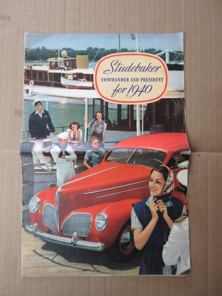 Vintage Studebaker Commander and President for 1940 Brochure Advertisement   U