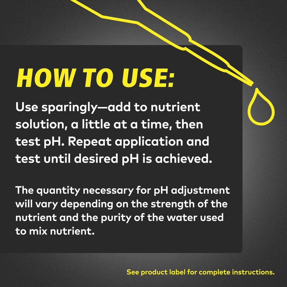 General Hydroponics pH Up Liquid Premium Buffering For Stability, 1 Quart