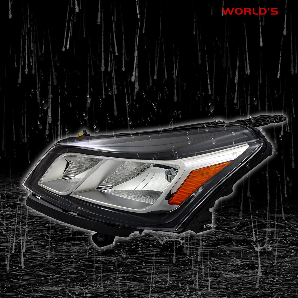 Left+Right Halogen Headlight For Chevrolet Traverse 2013-2017 Black Chrome Bezel