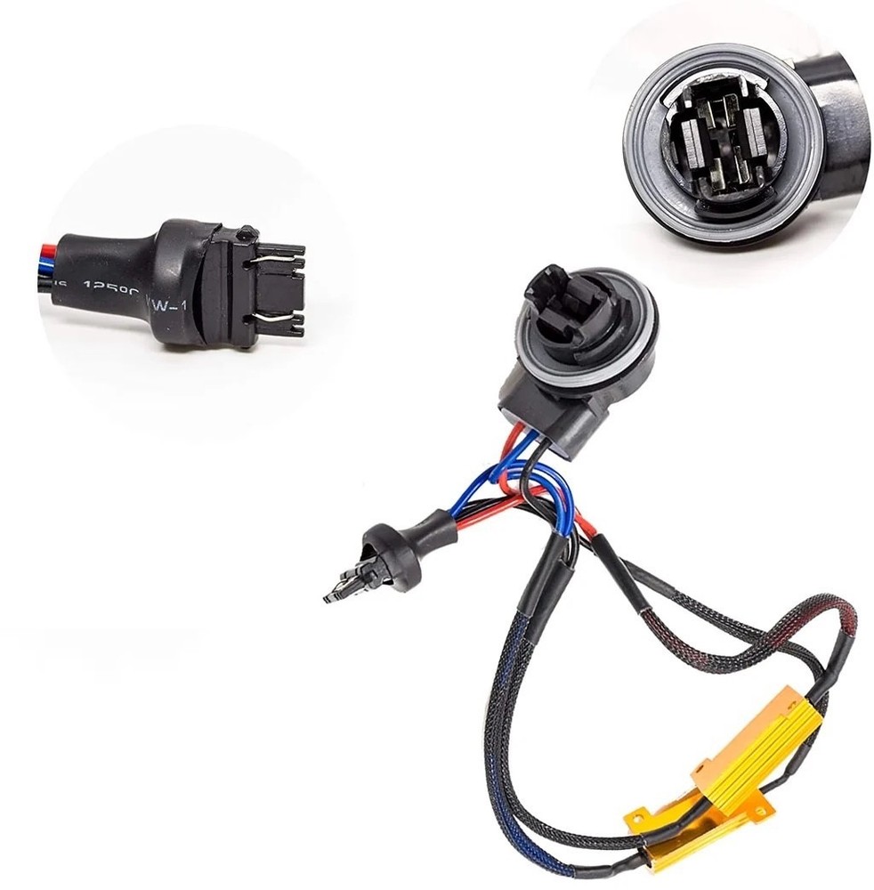 Wire LED Resistor Canceler Error Decoder 3157 S Harness Rear Turn Signal Plug