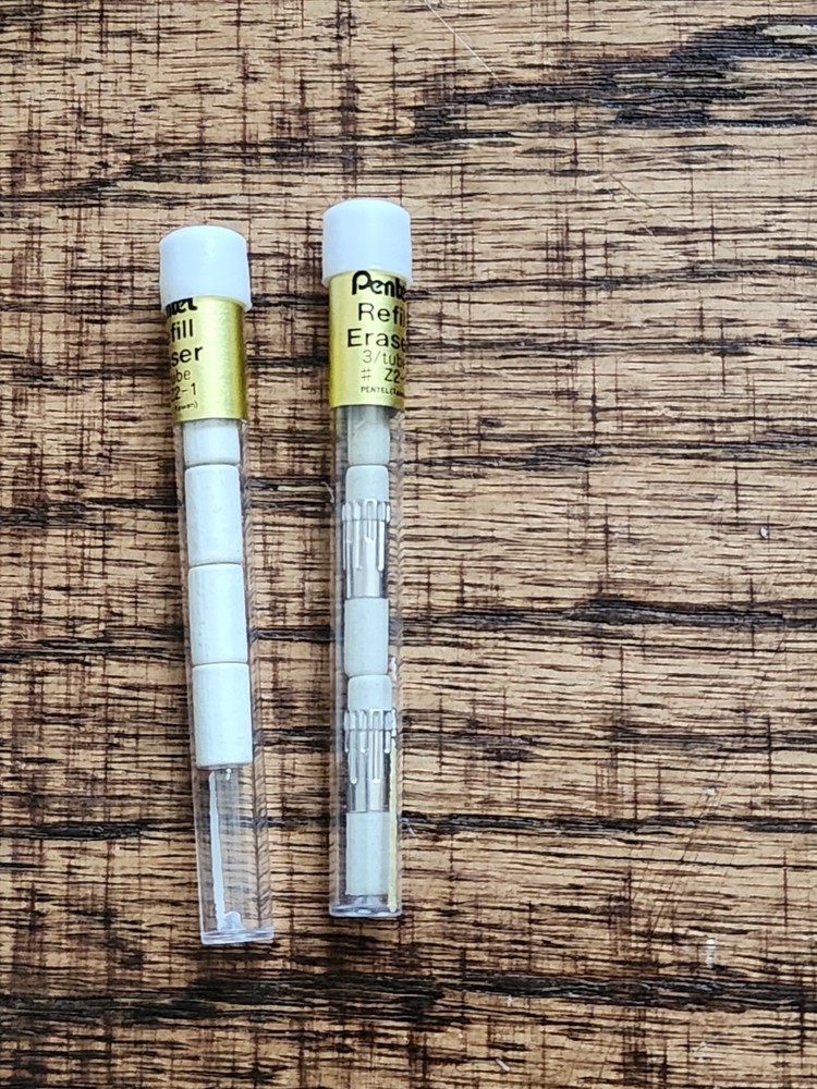 Vintage Model Pentel Replacement Erasers (White) Made in Taiwan