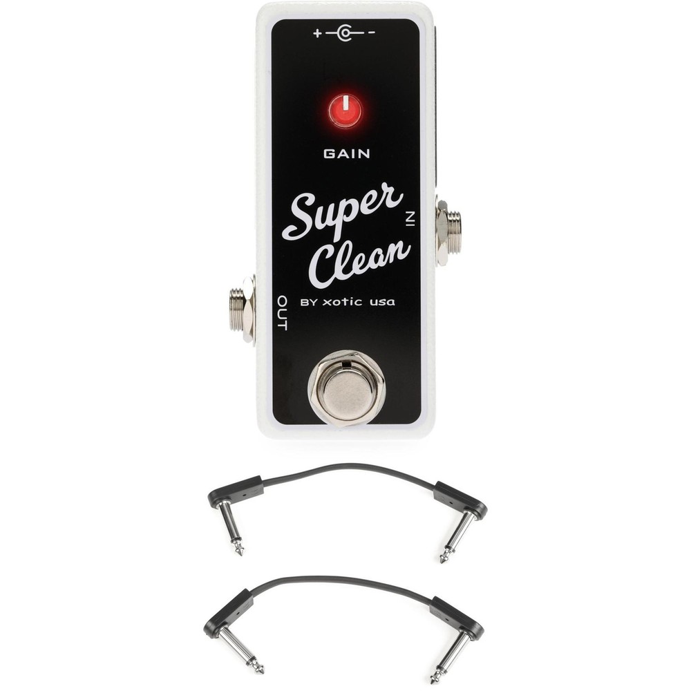 Xotic Super Clean Buffer Mini Buffer Pedal with EBS Patch Cables