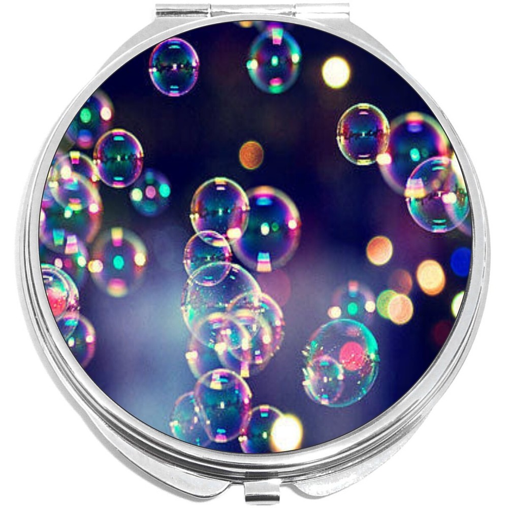 Rainbow Bubbles Compact with Mirrors - Perfect for your Pocket or Purse