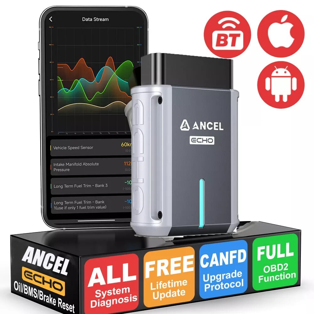 ANCEL ECHO Bluetooth OBD2 Scanner Bi-directional All System Diagnostic Scan Tool