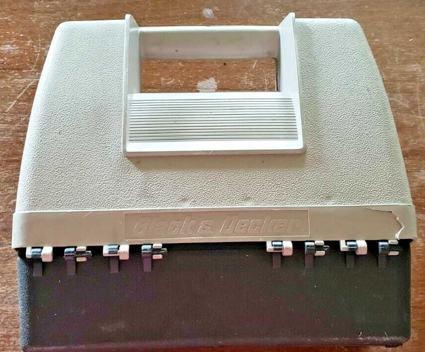 VINTAGE BLACK & DECKER CORDED POWER DRILL, CASE AND BITS