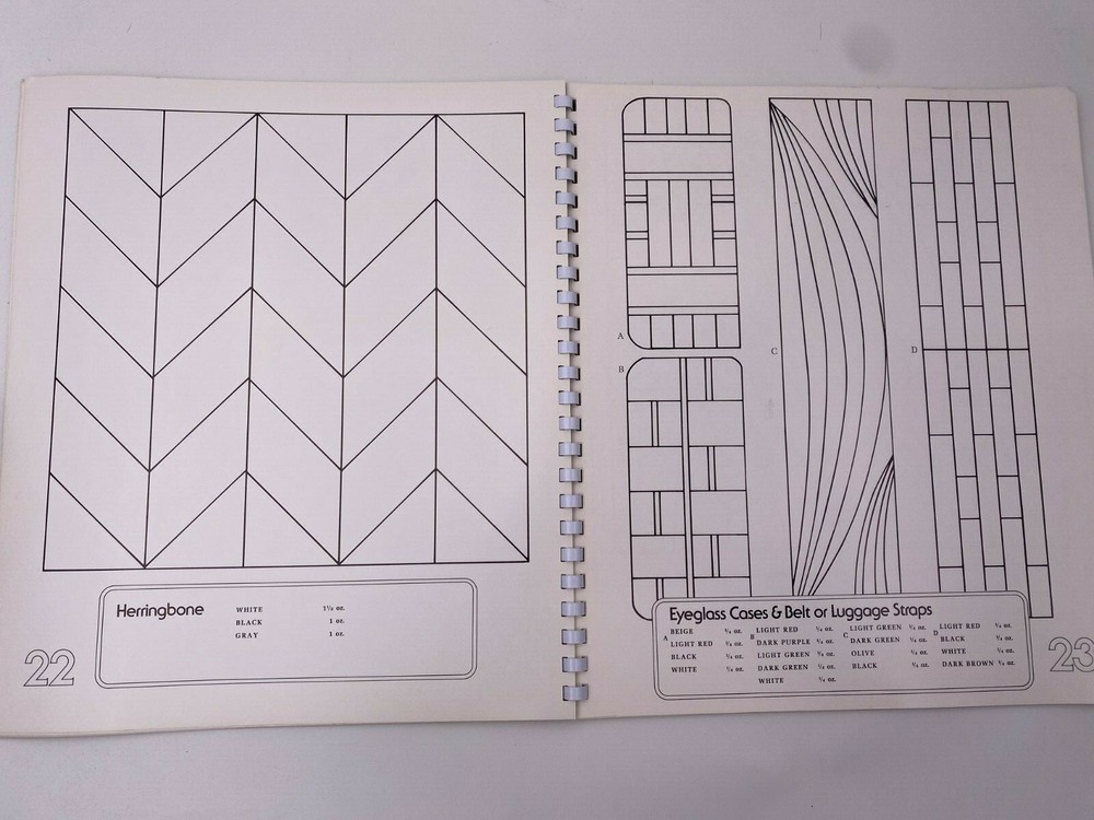 Vtg 1973 Lisbeth Perrones Needlepoint Embroidery Workbook Full Size Patterns #L
