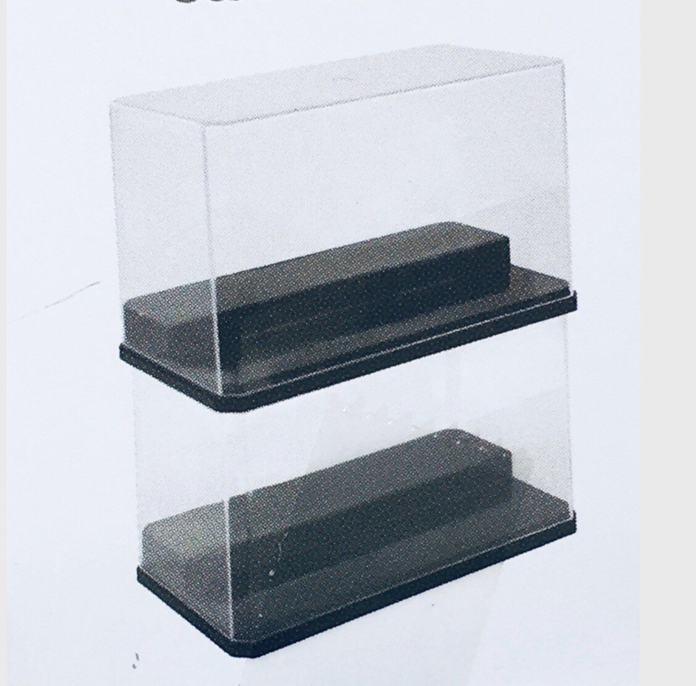 2 pcs DISPLAY SHOW CASE (2 Steps) Stackable Acrylic 6.5"x3.75x3" JAPAN Bx-143
