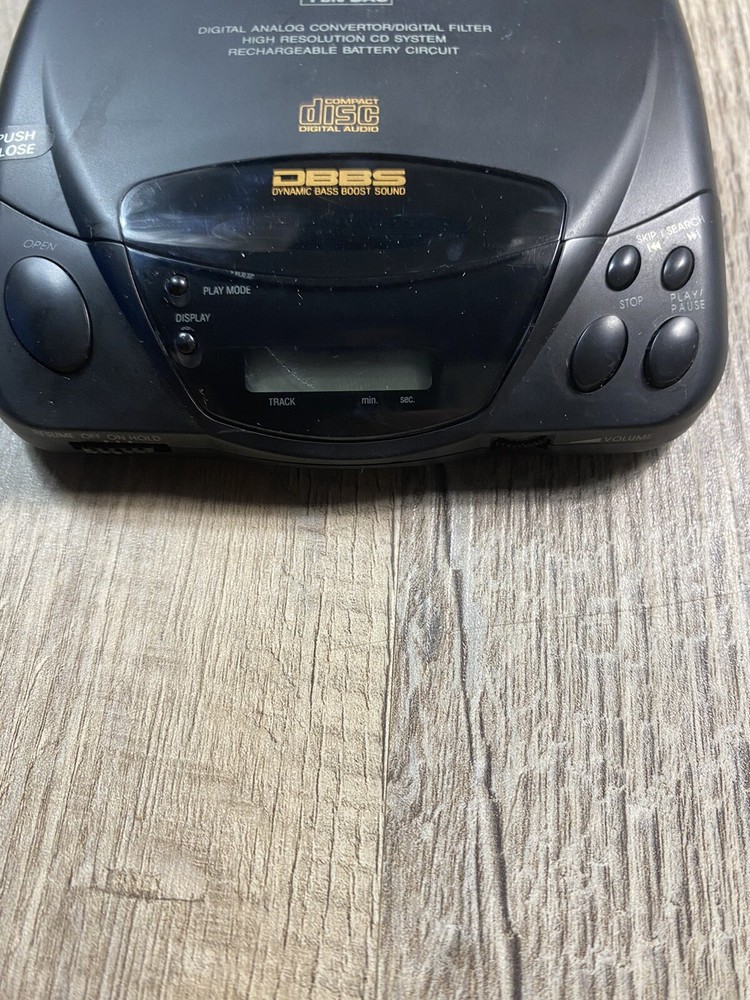 KOSS Portable CD Player DAC Model Disc Man With Car Stabilizer Works TESTED