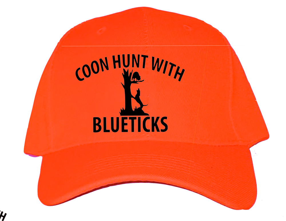 Cap Hat Orange Solid Back Coonhound Blueticks Hunting Coon Dogs Vinyl