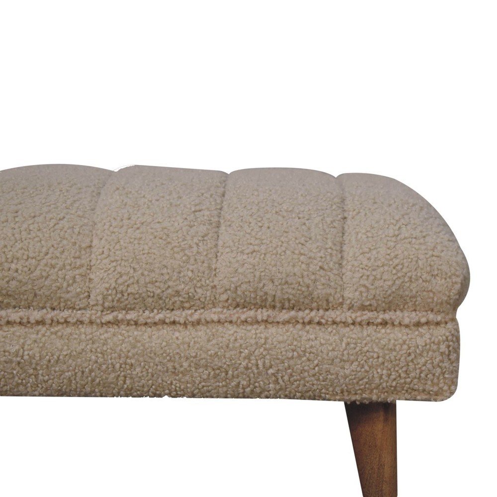 Upholstered Modern Bench with Curved Top