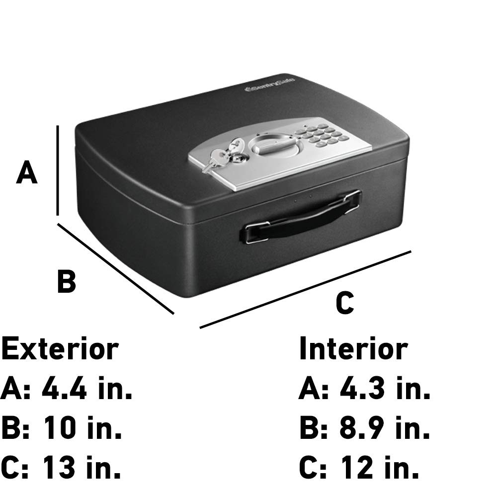 SentrySafe Portable Black Safe Box with Digital Keypad