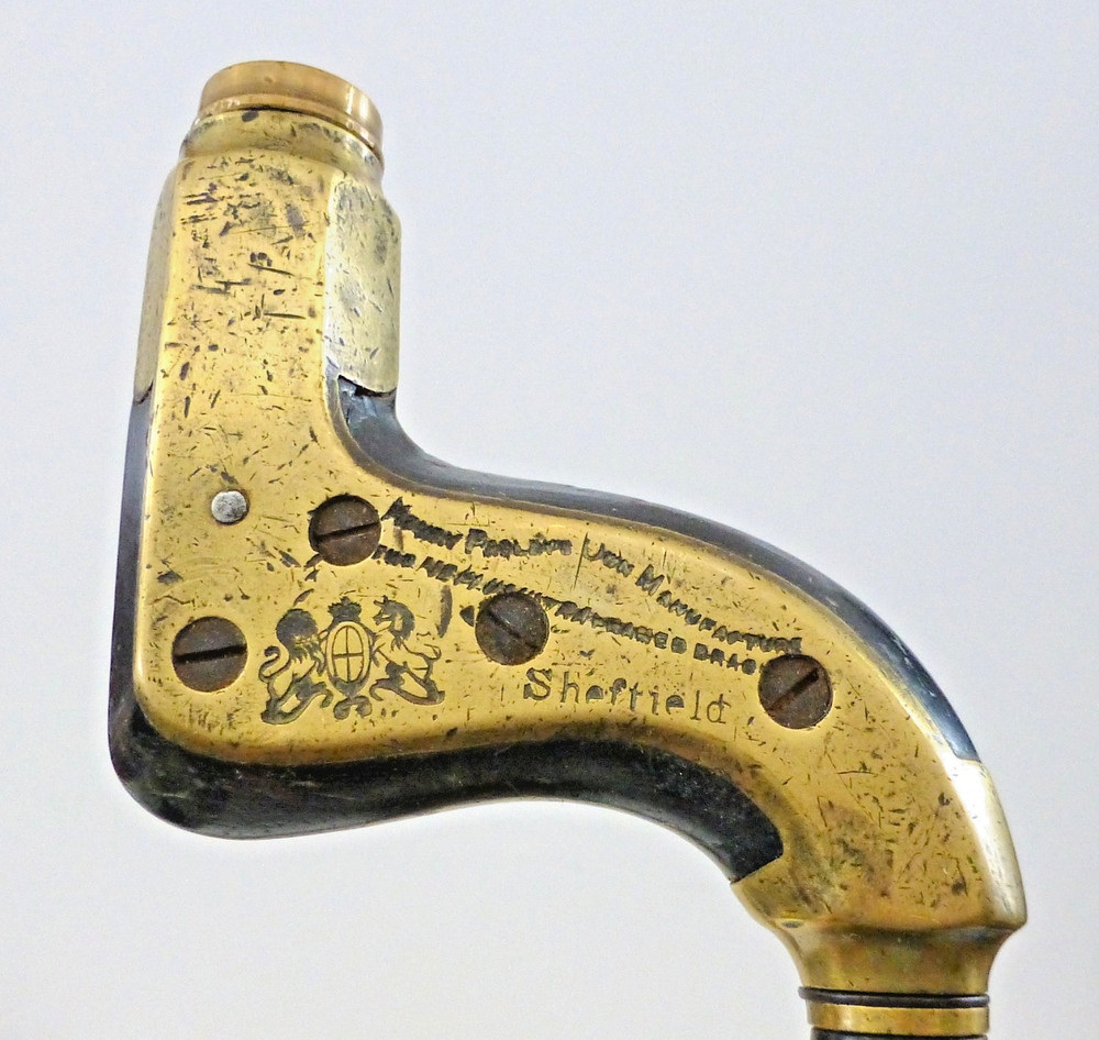 Nice Antique Improved Pattern Brass Framed Ebony Brace by Henry Pasley