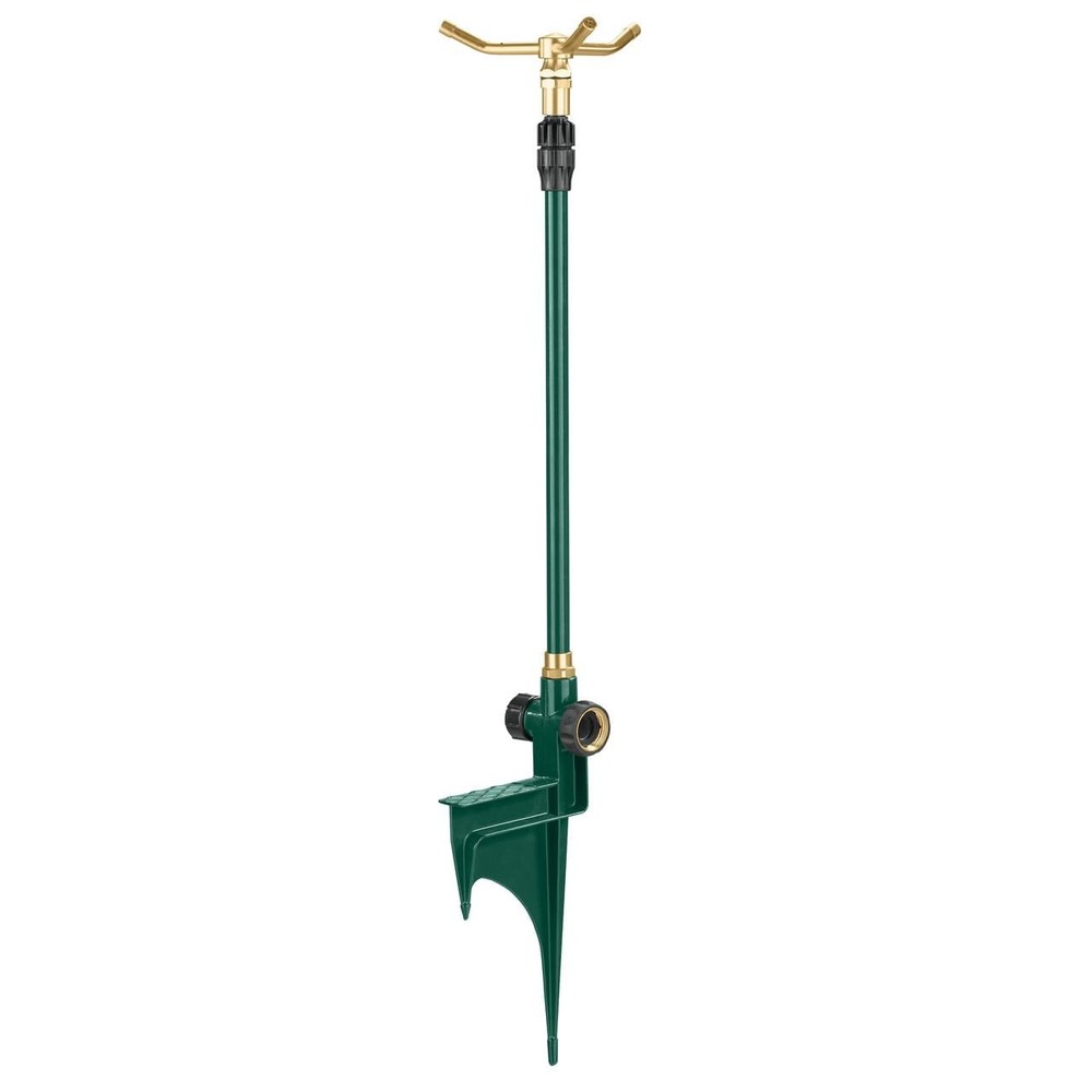 3-Arm Rotating L awn Sprinkler on Adjustable Step Spike