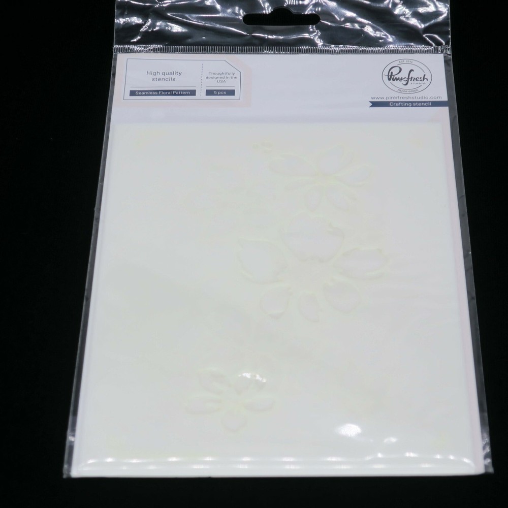 Pinkfresh Seamless Floral Panel Pattern Layered Stencil Set PFST11
