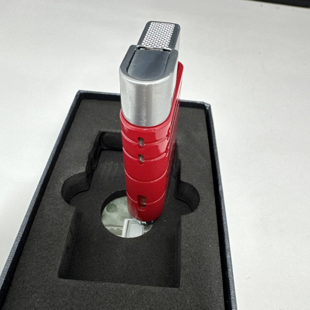 XIKAR Linea Single Jet Cigar Lighter - Red - 503RD - New