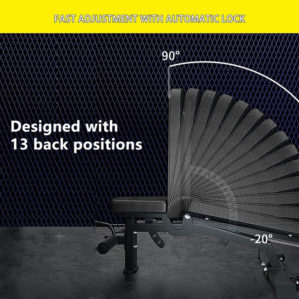 Adjustable Foldable Weight Bench for Full Body Strength Training at Home