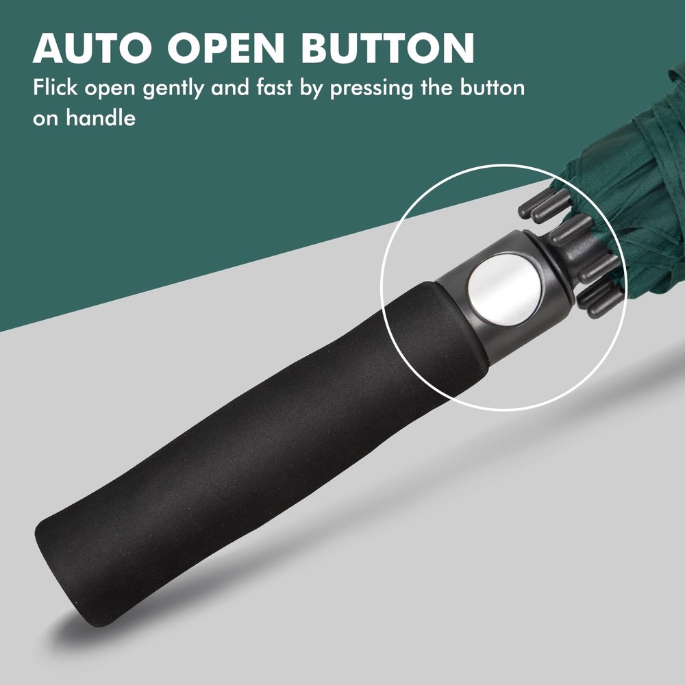 Golf Umbrella 51/54/62/68 Inch Automatic Open, Large Double Canopy Vented Ove...