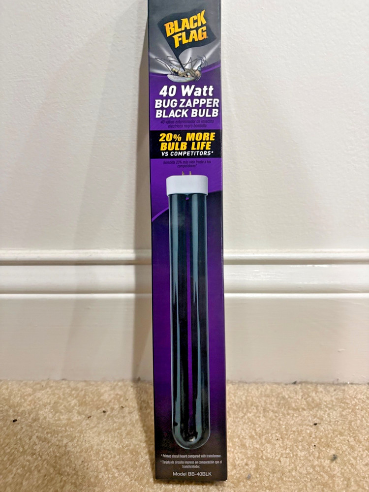 Black Flag BB-40BLK 40W Replacement Bulb - Black Bugs Fly Bug Zapper Bulb