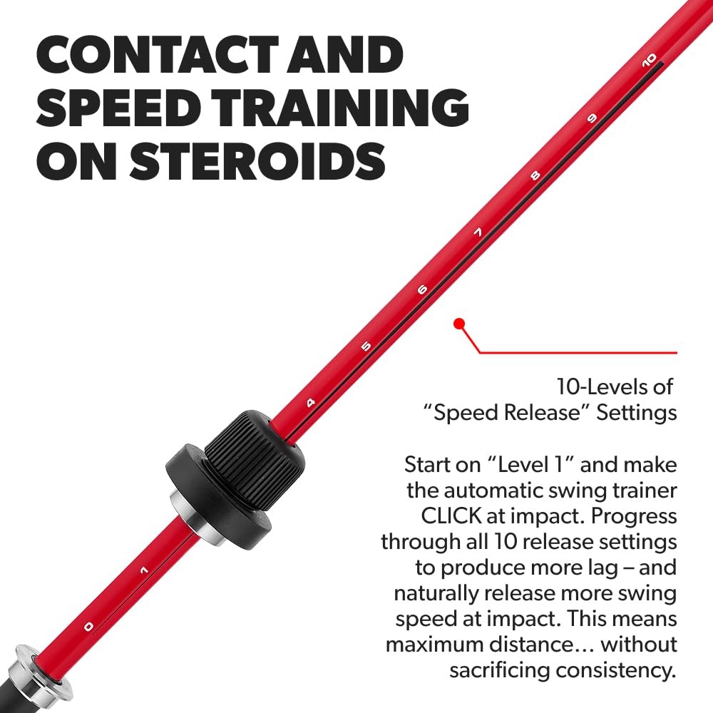Performance Golf Click Stick - Swing Trainer for Automatic Release I Auditory...