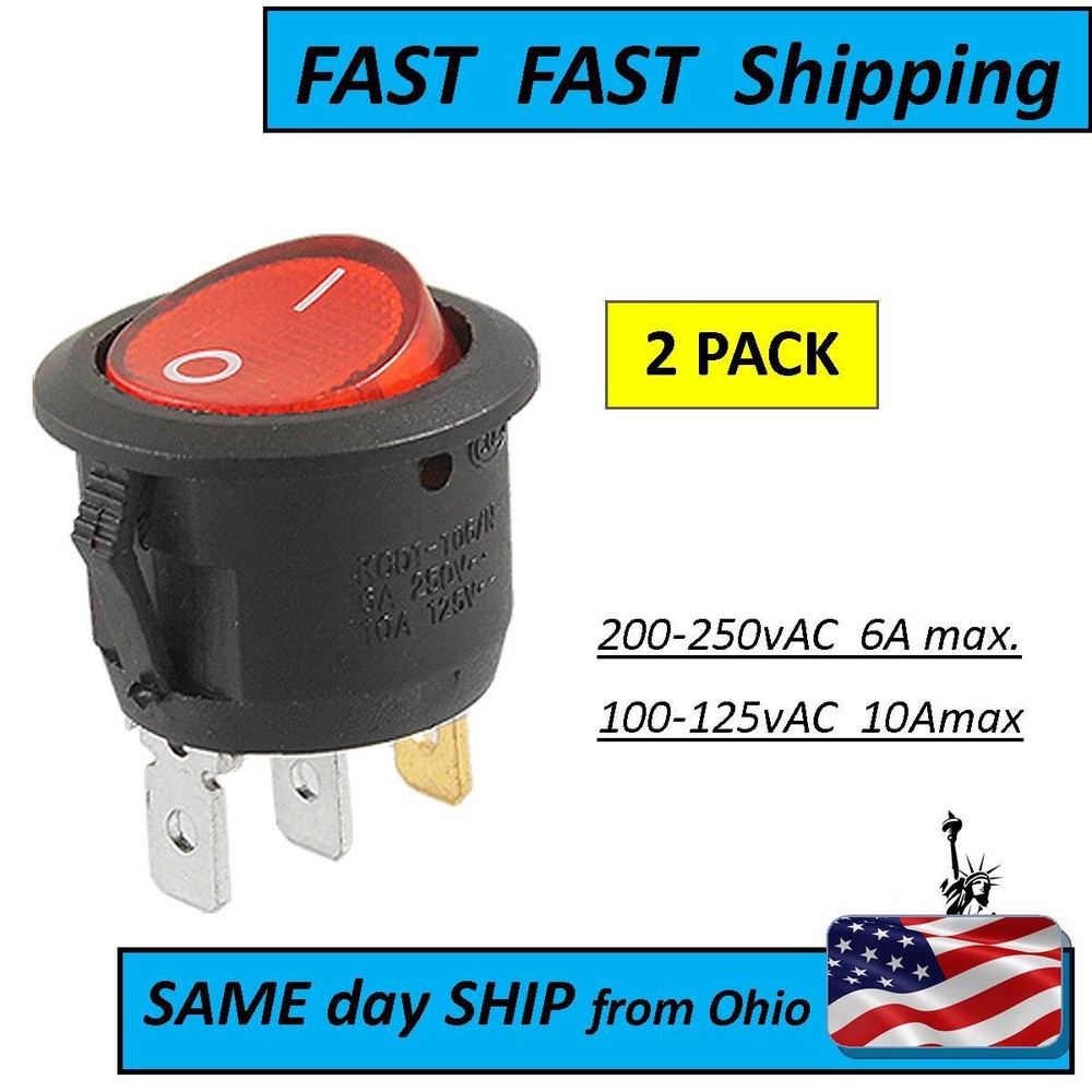 Red AC voltage switch 120vAC - 3 wire