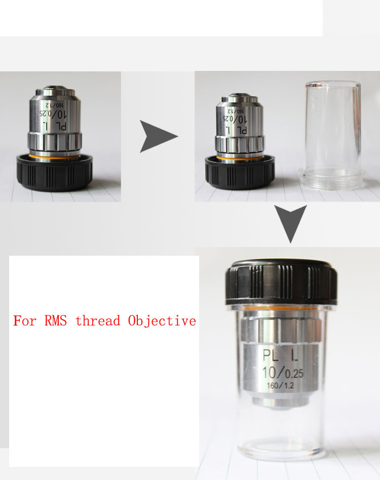 New Microscope Objective Box Bottle Storage Pots RMS Thread 20mm FotoHigh 5PCS