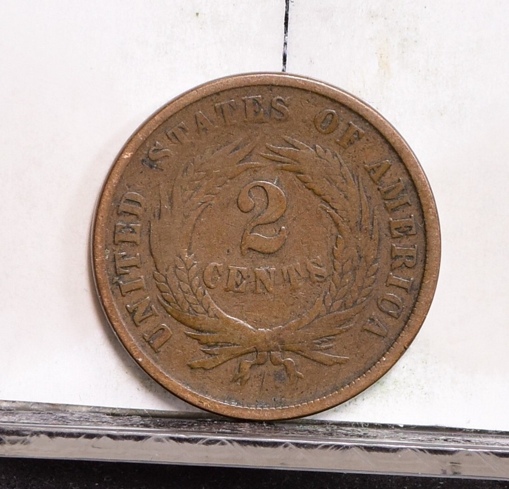 1864 Two Cent Piece - Large Motto - VG (#57899-L)