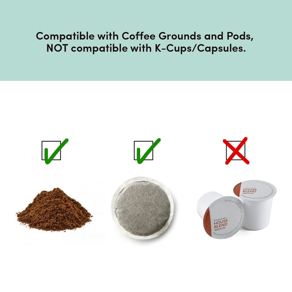 EHC113M Personal Single-Serve Compact Coffee Maker Brewer Includes 14Oz. Stainle