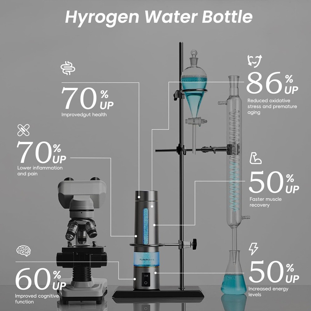 8100PPB Hydrogen Water Bottle SPE PEM Generator