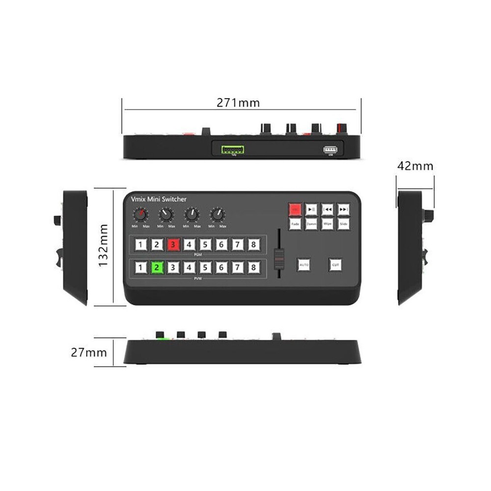 TYST VMIX Mini Panel Switchboard Switcher Control Video Recording for Vmix OBS