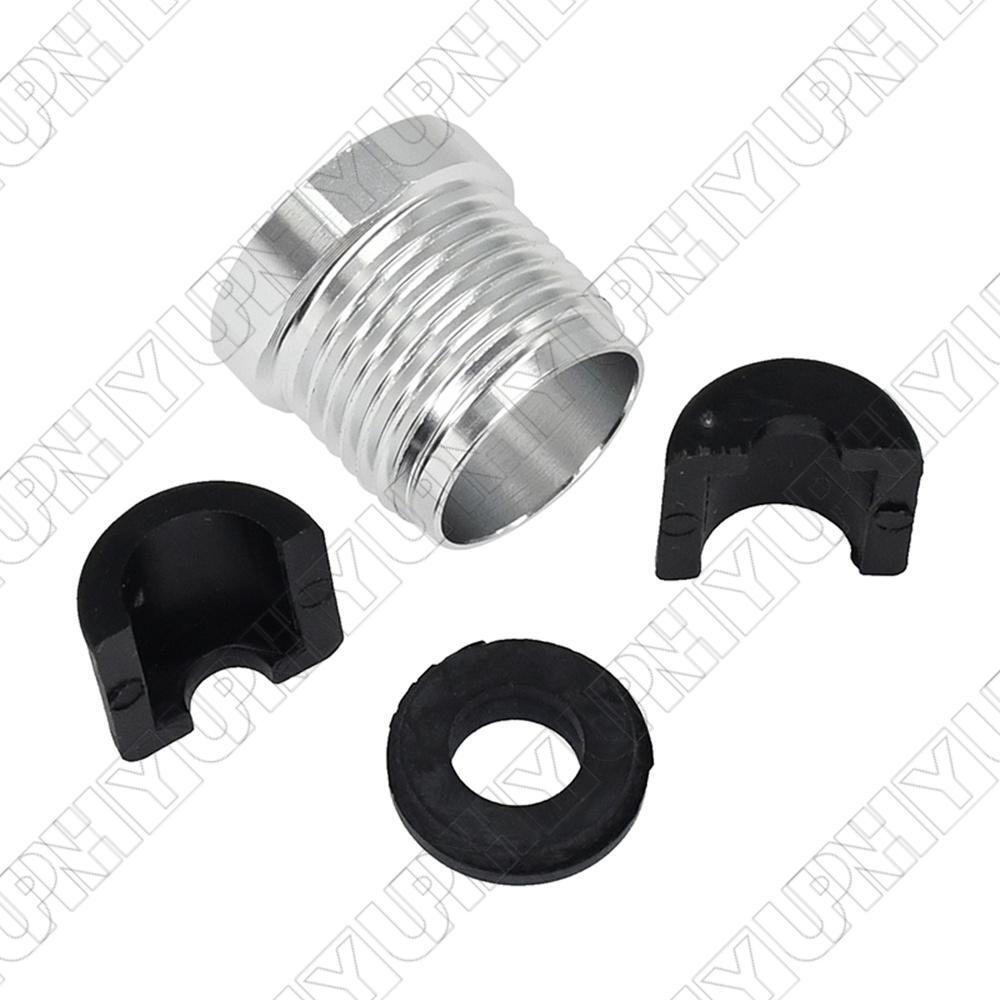 New Steering Reverse Aluminum Billet Cable Lock Nut + Half Ring Retainer+
