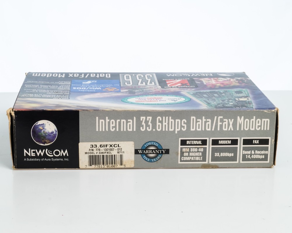 Newcom Internal 33.6 Data/Fax Modem - CIB - Complete