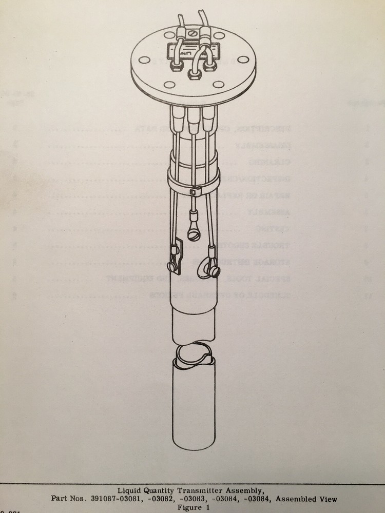 Simmonds Precision Liquid Quantity Transmitter 391087 Series Overhaul Manual