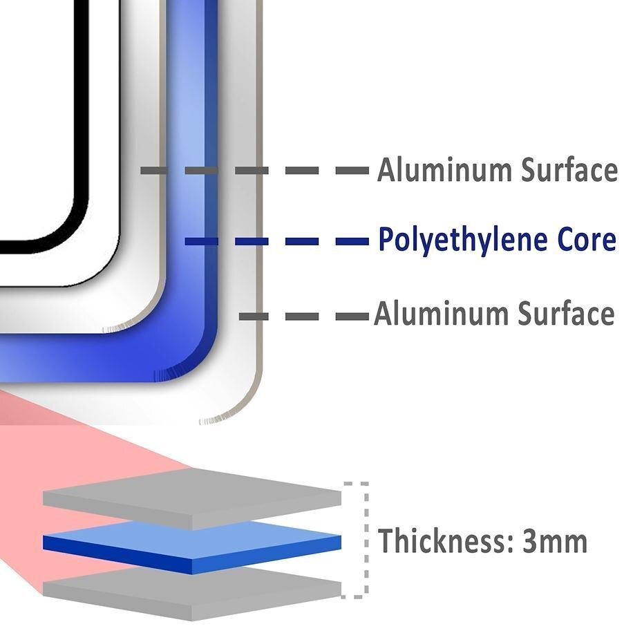 Trail Left Arrow BLACK Aluminum Composite Sign