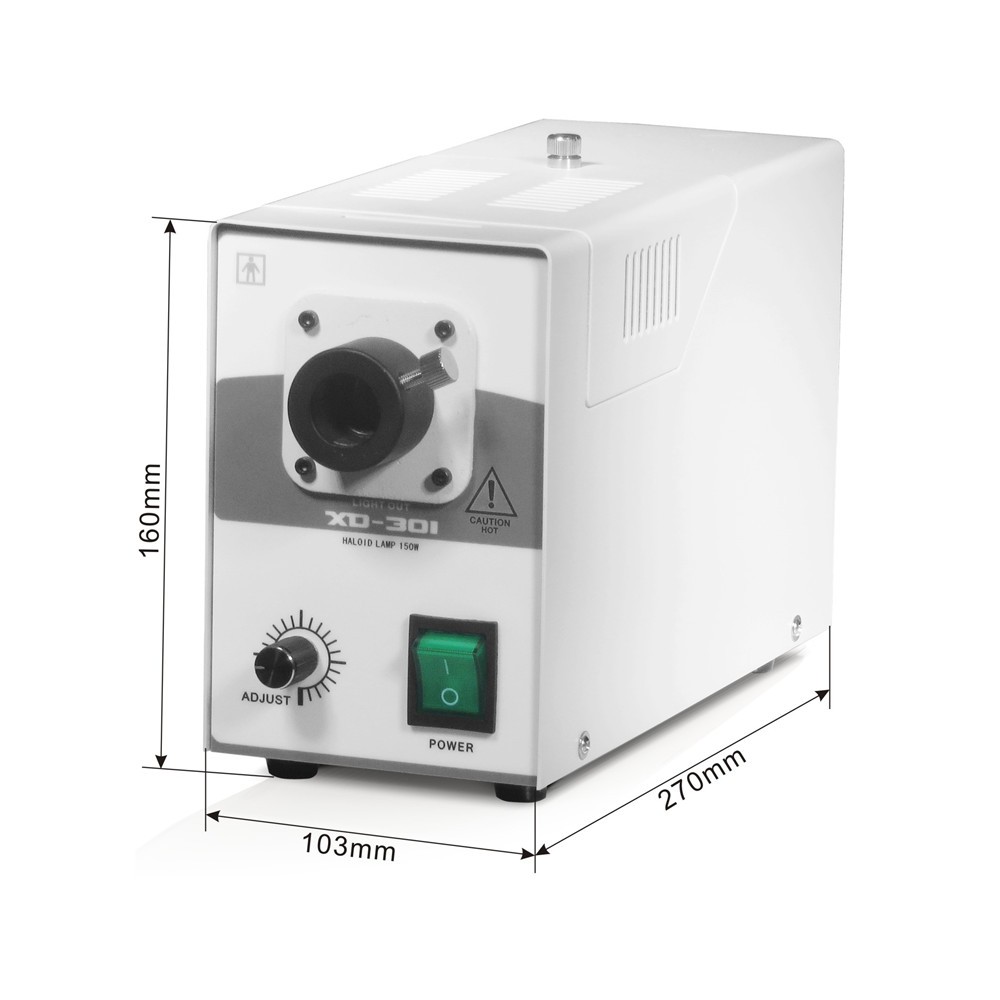 150W Single Hole Portable Halogen Cold Light Source for Microscope Endoscope
