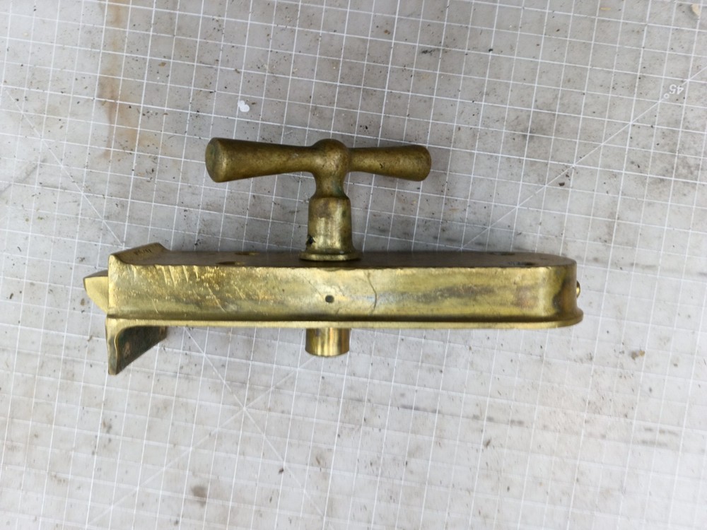 Massive solid brass maritime door latch 9" x 2"