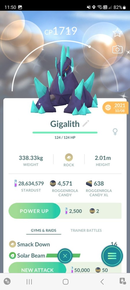 SHINY ✨ GIGALITH!!! ✨ - PKMN GO!!! - NOT REGISTERED!!!