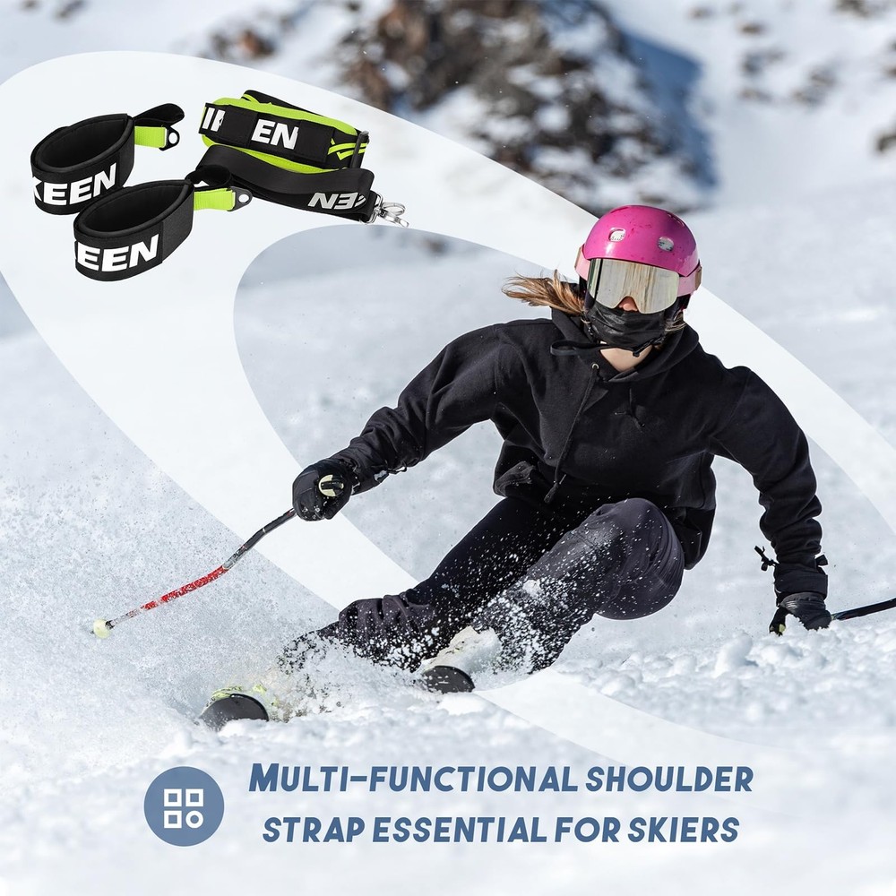 2 Sets Ski Strap, Pole and Boot Ski Carrier Strap for Easy Transportation of ...