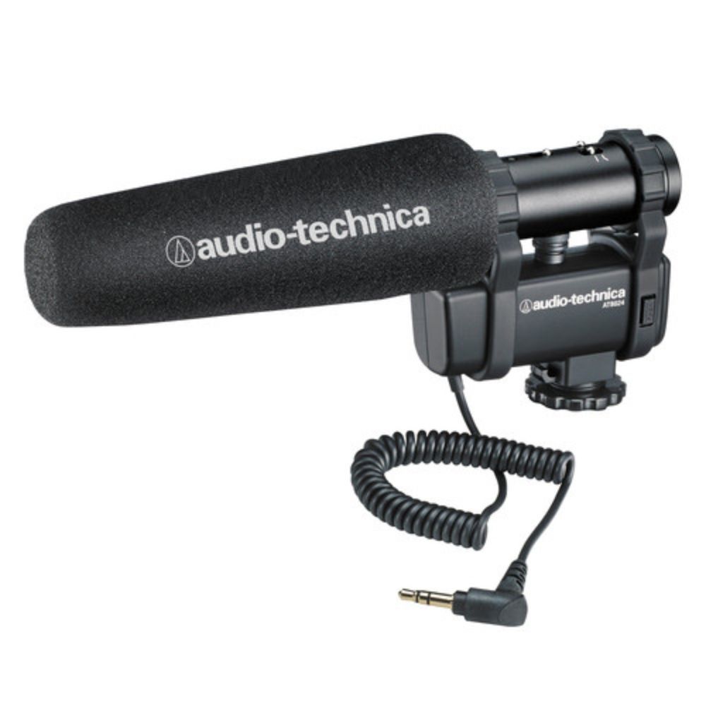 Audio-Technica AT8024 Camera-Mount Microphone w/ Battery Charter & Case